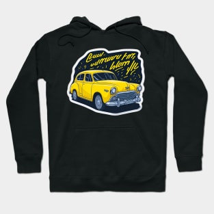 yellow car Hoodie